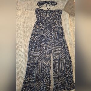 Blue Patterned Maxi Dress